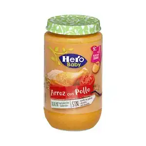 Papilla arroz con pollo Hero baby natur +6 meses Tarrito 0.235 kg