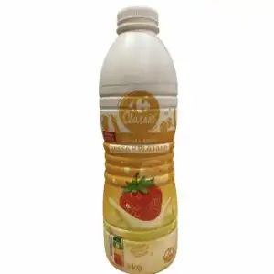 Yogur líquido fresa y plátano Carrefour Classic ́sin gluten 1 kg.