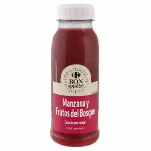 Zumo de manzana y frutos del bosque Carrefour botella 25 cl.