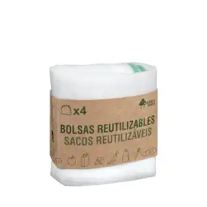 Bolsas reutilizables Bosque Verde Paquete 4 ud