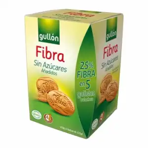 Galletas fibra sin azúcar añadido Gullón 450 g.