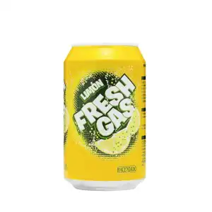 Refresco de limón Hacendado fresh gas Lata 330 ml