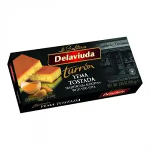 Turrón yema tostada Delaviuda sin gluten 200 g.