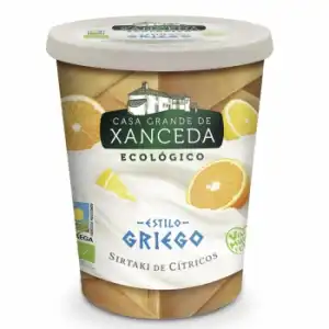 Yogur estilo griego sirtaki de cítricos ecológico Casa Grande Xanceda 400 g.