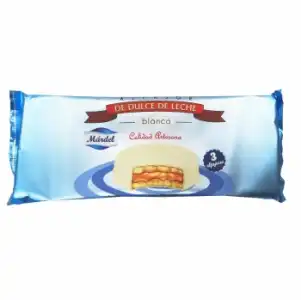 Alfajores de dulce de leche blanco Márdel 150 g.