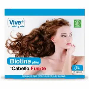 Biotina n cápsulas Vive+ sin gluten 30 ud.