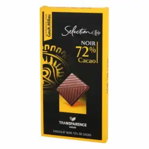 Chocolate negro 72% Carrefour Selección 80 g.