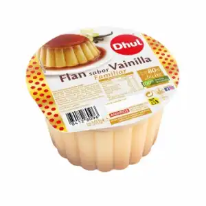 Flan de vainilla con caramelo familiar Dhul sin gluten 500 g.