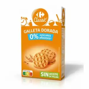 Galleta dorada sin azúcares añadidos Carrefour 460 g.