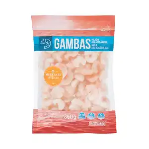 Gamba pelada cruda tamaño mediano Hacendado ultracongelada Paquete  kg