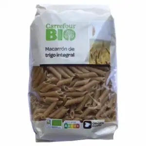 Macarrón integral ecológico Carrefour Bio 500 g.