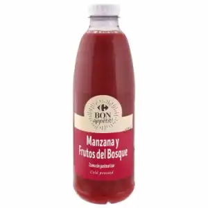 Zumo de manzana y frutos del bosque Carrefour botella 1 l.