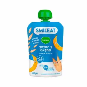 Bolsita de yogur y avena desde 12 meses ecológico Smileat 100 g.