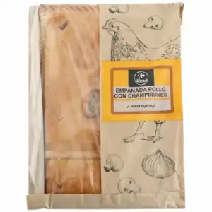 Empanada rectangular de pollo con champiñones Carrefour 700 g