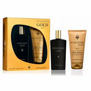 Estuche Poseidon Gold: colonia 100 ml y after shave 100 ml.