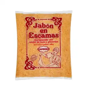 Jabón en escamas Capricho con aceite de coco y glicerina Paquete 0.5 kg