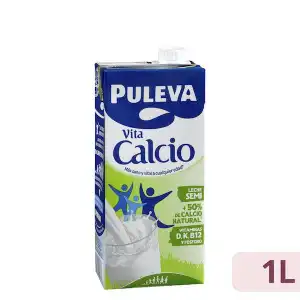 Leche semidesnatada calcio Puleva Brick 1 L