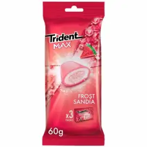 Chicles sabor sandía Trident pack de 3 unidades de 20 g.