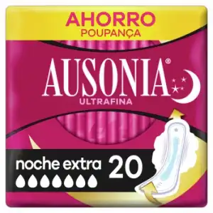 Compresas ultrafina con alas para noche extra Ausonia 20 ud.