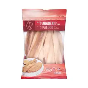 Filetes de abadejo de Alaska sin piel Hacendado ultracongelados Paquete kg