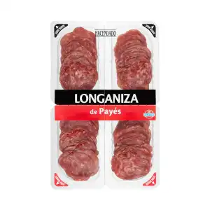 Longaniza de payés Hacendado lonchas 4 paquetes X 0.03125 kg