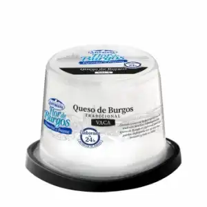 Queso fresco de burgos tradicional de vaca Flor de Burgos 250 g.