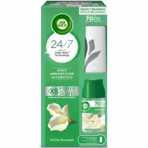 Ambientador automático Freshmatic white bouquet aparato y recambio Air Wick 1 ud.