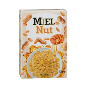Cereales copos de maíz Miel Hacendado Caja 0.4 kg