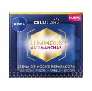 Crema facial cuidado de noche reparadora Luminous 630 Antimanchas Nivea 50 ml.