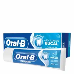 Dentífrico Complete con enjuague bucal + blanqueante Oral-B 75 ml.