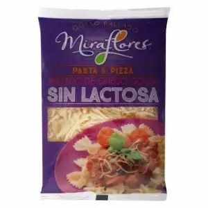 Queso rallado gouda Miraflores sin lactosa 150 g.