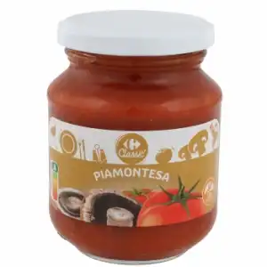 Salsa piamontesa Carrefour sin gluten 300 g.