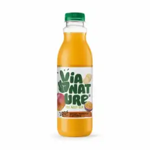 Zumo de mango, maracuyá y ginseng Via Nature botella 75 cl.