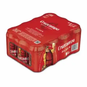 Cerveza Cruzcampo Pilsen pack de 12 latas de 33 cl.