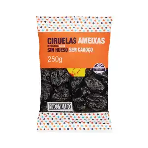 Ciruelas desecadas sin hueso Hacendado Paquete 0.25 kg