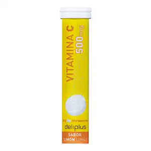 Comprimidos efervescentes vitamina C Deliplus 500 mg sabor limón Tubo 0.08 ud