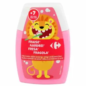 Dentífrico sabor fresa desde 7 años Carrefour 75 ml.