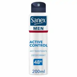 Desodorante en spray active control 48h antitranspirante Sanex Men 200 ml.