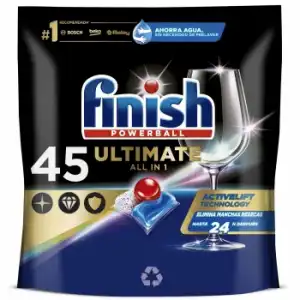 Lavavajillas a máquina en pastillas Ultimate All in 1 Finish Powerball 45 ud.