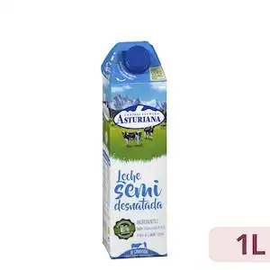 Leche semidesnatada Asturiana Brick 1 L