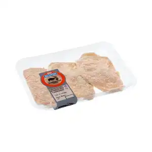 Libritos de cerdo rellenos de pimiento verde y jamón curado empanados sin gluten Bandeja 0.38 kg