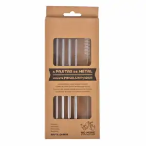 Pajita de Metal Reutilizables TABERSEO 5 ud - Inoxidable