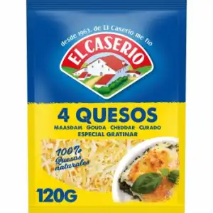 Queso rallado 4 quesos El Caserío 120 g.