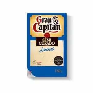 Queso semicurado en lonchas Gran Capitán 160 g.