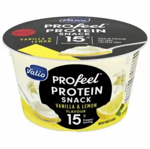 Yogur Profeel quark vainilla & limón Valio Protein sin lactosa 175 g.