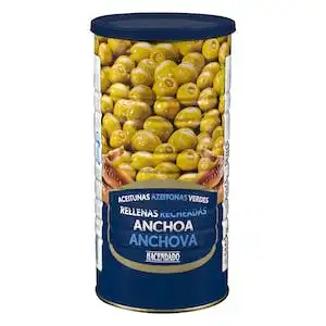 Aceitunas rellenas de anchoa Hacendado Bote 1.46 kg