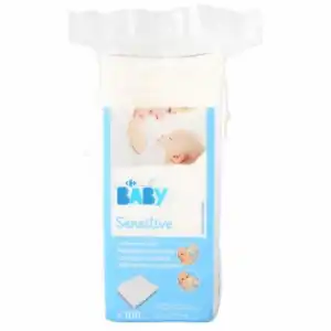 Algodón bebé sensitive Carrefour Baby 100 ud.