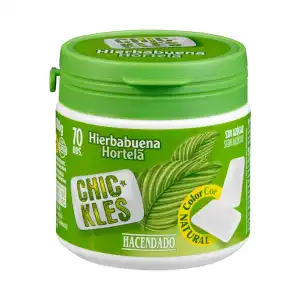 Chicle hierbabuena gragea Hacendado Bote 0.1 kg