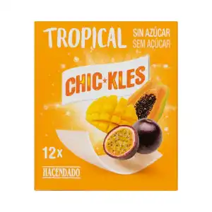 Chicle tropical lámina Hacendado Paquete 0.031 100 g