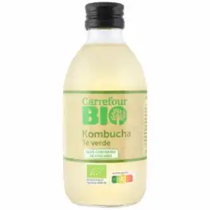 Kombucha té verde ecológico Carrefour Bio botella 250 ml.